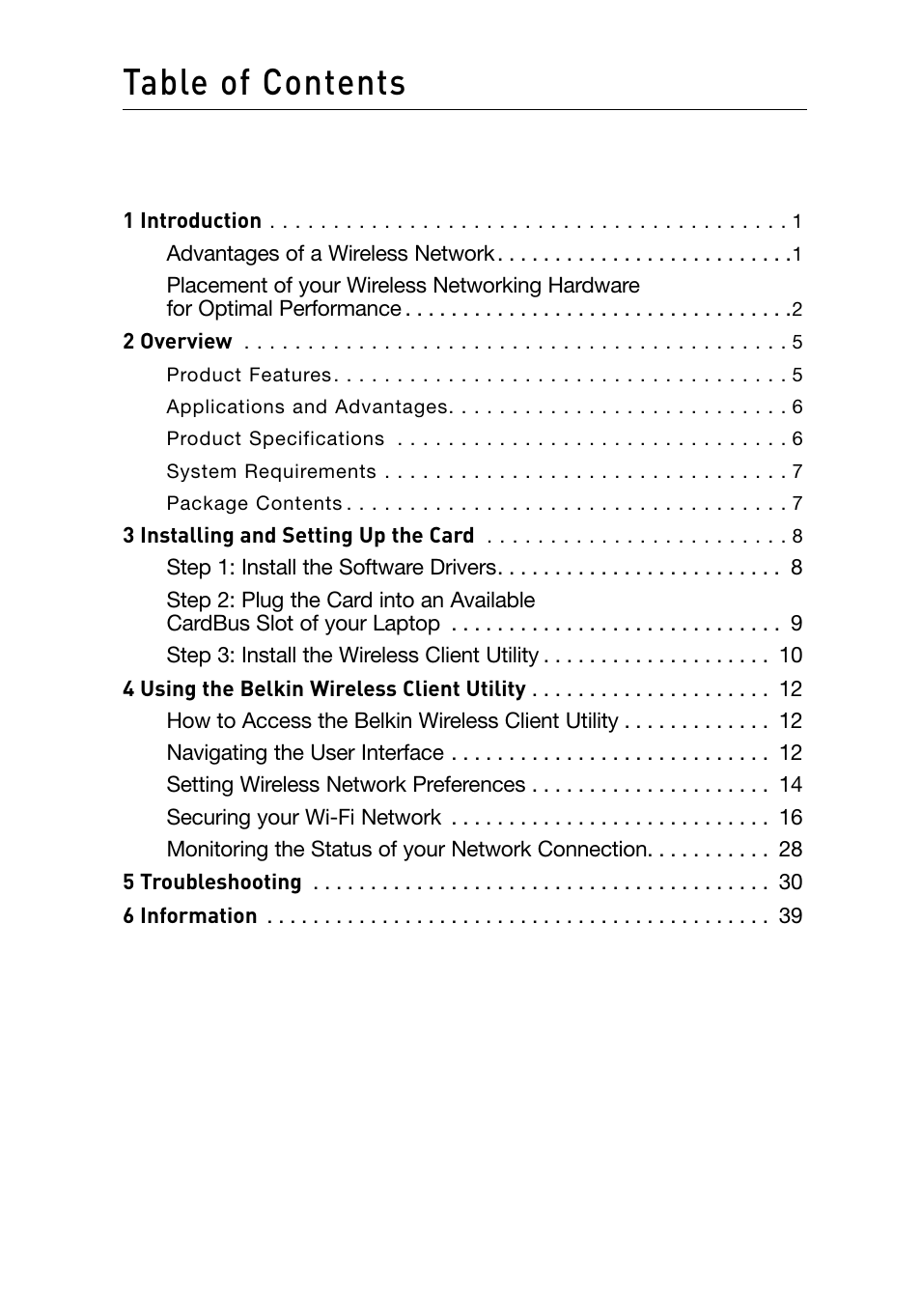 Belkin F5D9010 User Manual | Page 2 / 45