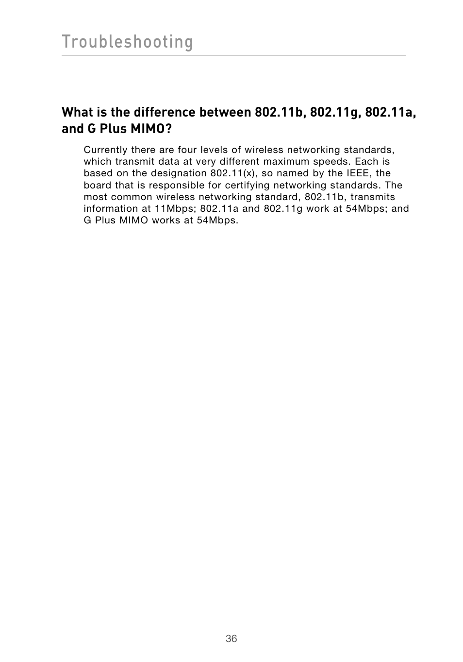 Troubleshooting | Belkin F5D9010 User Manual | Page 38 / 45