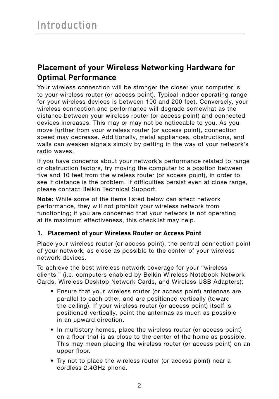 Introduction | Belkin F5D9010 User Manual | Page 4 / 45