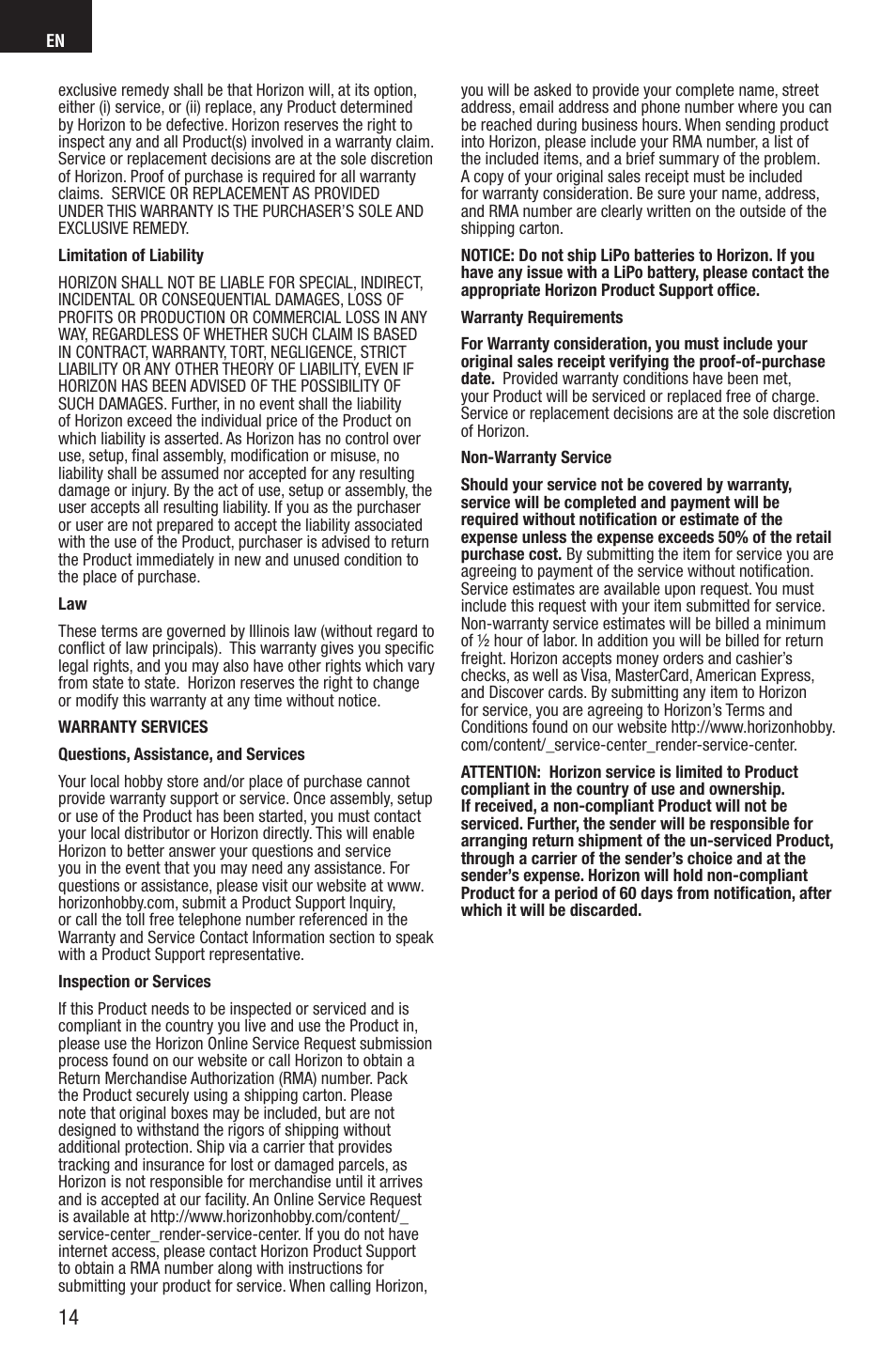 E-flite UMX B-17G Flying Fortress BNF User Manual | Page 14 / 18