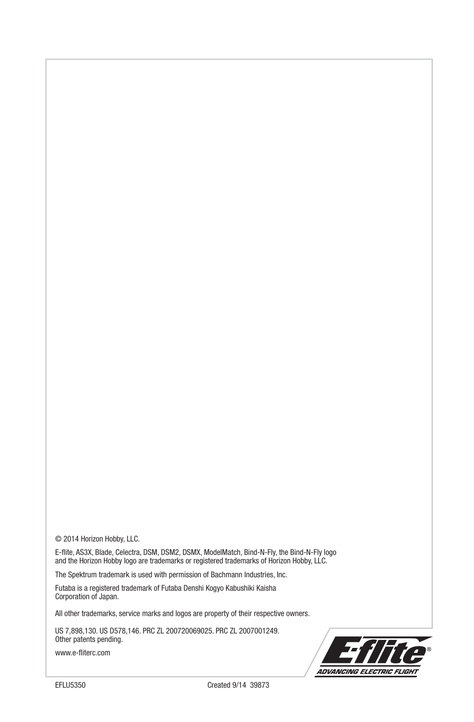 E-flite UMX B-17G Flying Fortress BNF User Manual | Page 18 / 18