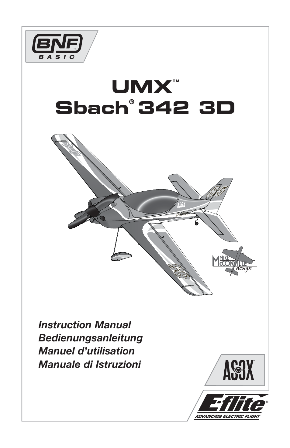 E-flite UMX Sbach 342 3D BNF Basic User Manual | 17 pages