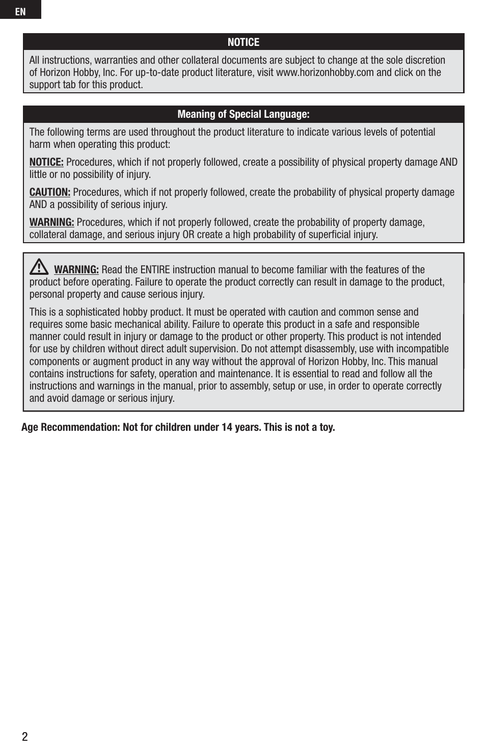 E-flite UMX Sbach 342 3D BNF Basic User Manual | Page 2 / 17