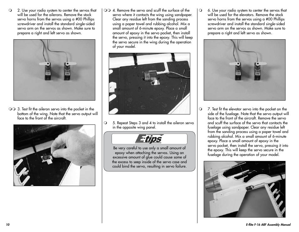 E-flite F-16 400 DF ARF User Manual | Page 10 / 36