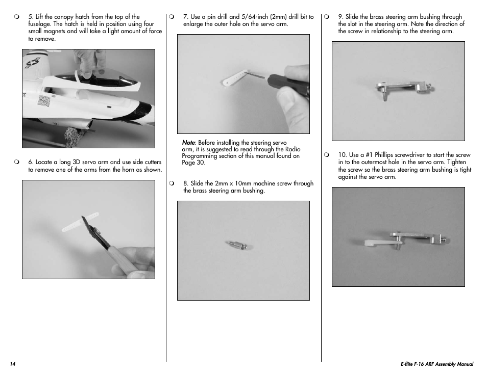 E-flite F-16 400 DF ARF User Manual | Page 14 / 36