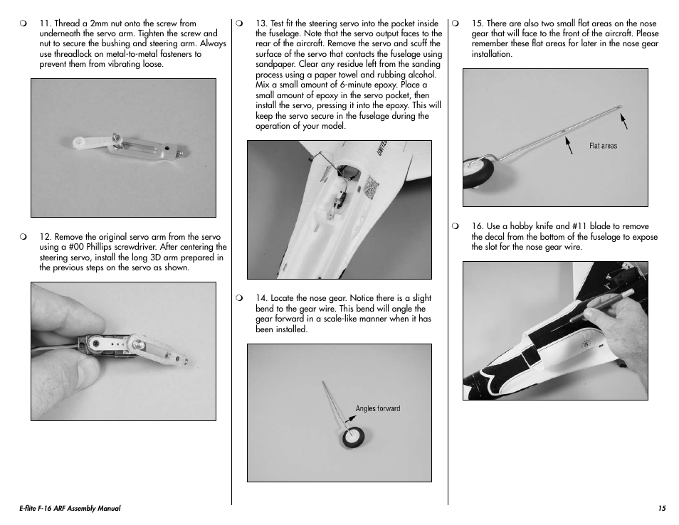 E-flite F-16 400 DF ARF User Manual | Page 15 / 36