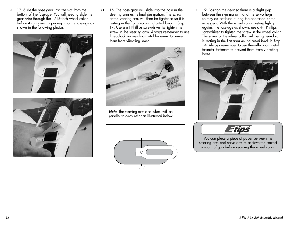 E-flite F-16 400 DF ARF User Manual | Page 16 / 36