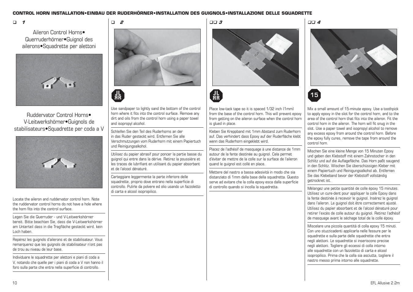 E-flite Allusive 2.2m ARF User Manual | Page 10 / 36