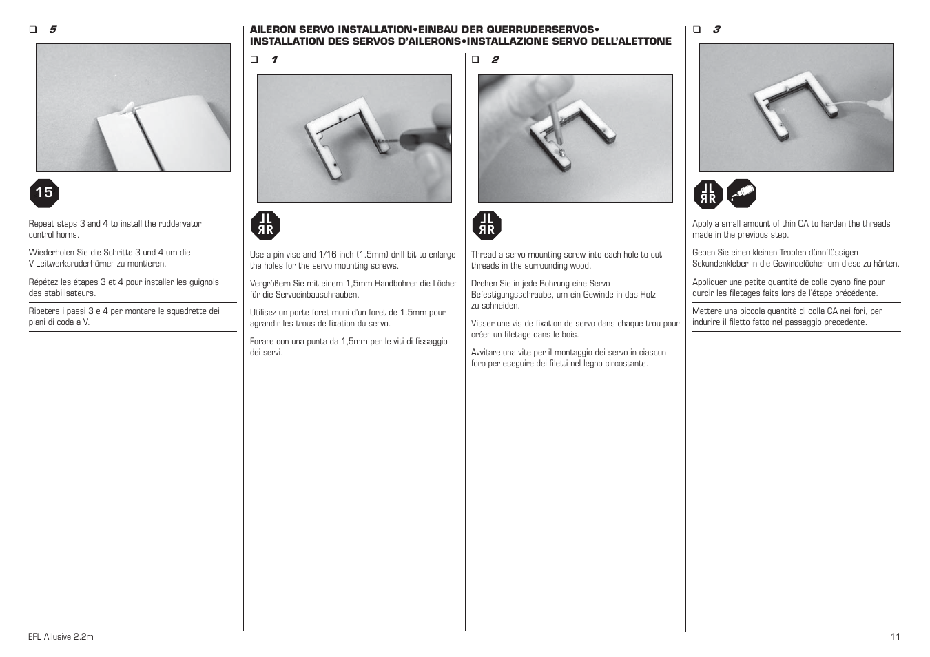 E-flite Allusive 2.2m ARF User Manual | Page 11 / 36