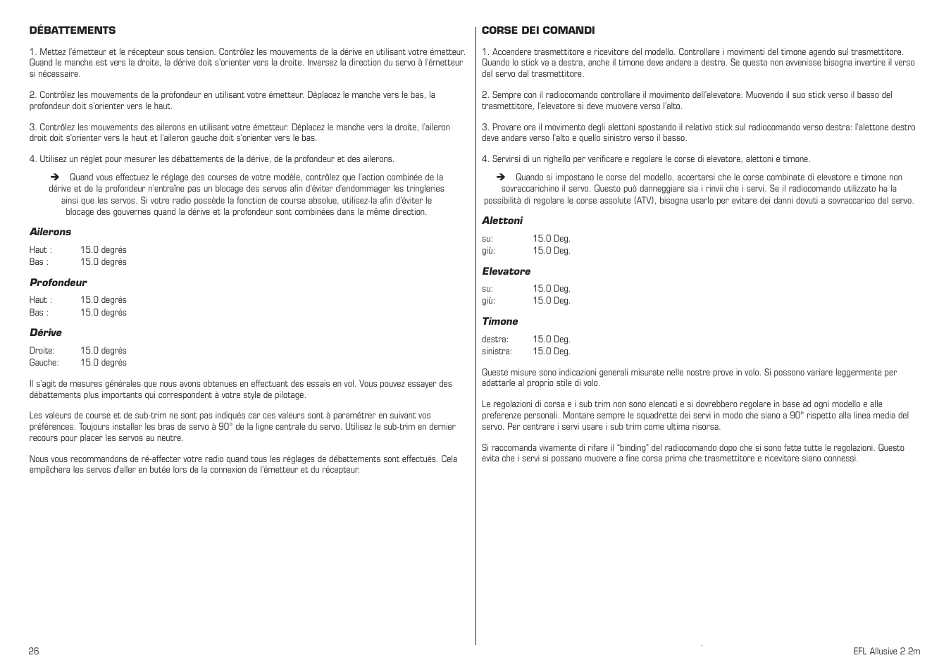 E-flite Allusive 2.2m ARF User Manual | Page 26 / 36