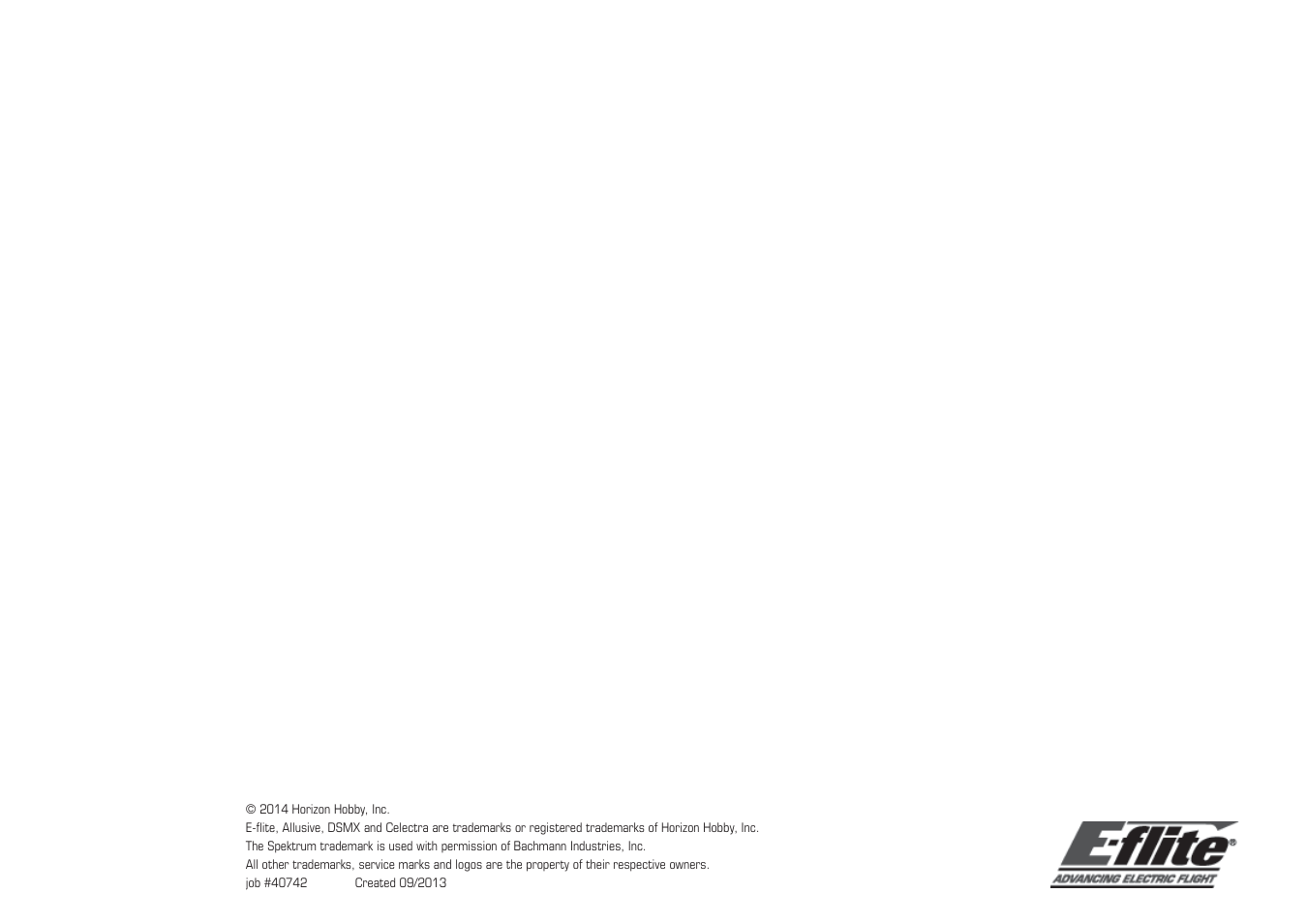 E-flite Allusive 2.2m ARF User Manual | Page 36 / 36