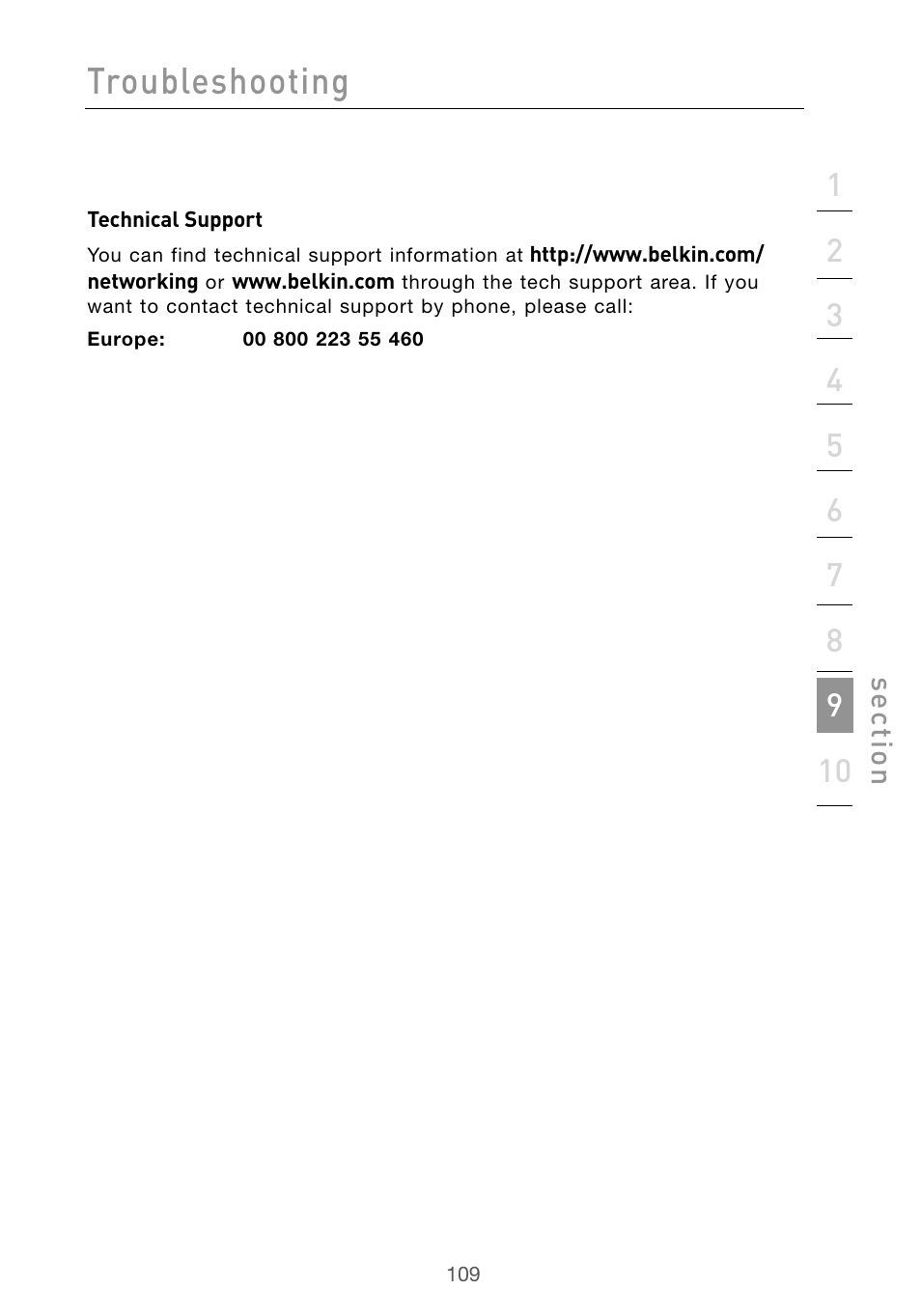 Troubleshooting | Belkin Wireless G Desktop Card F5D7000 User Manual | Page 111 / 116