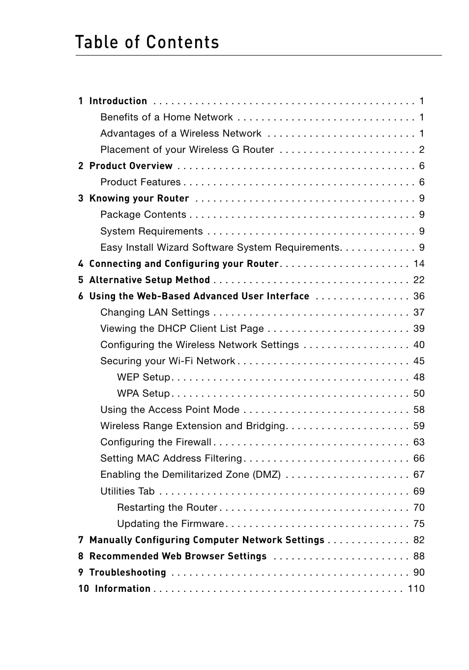 Belkin Wireless G Desktop Card F5D7000 User Manual | Page 2 / 116