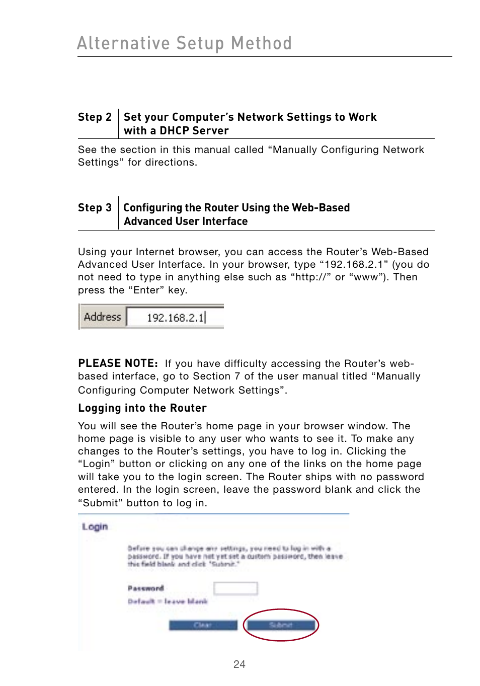 Alternative setup method | Belkin Wireless G Desktop Card F5D7000 User Manual | Page 26 / 116