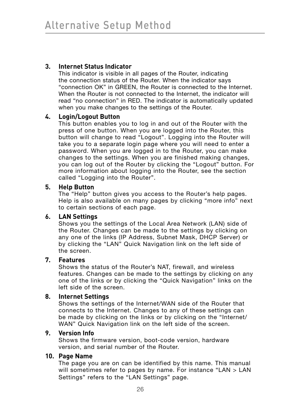 Alternative setup method | Belkin Wireless G Desktop Card F5D7000 User Manual | Page 28 / 116
