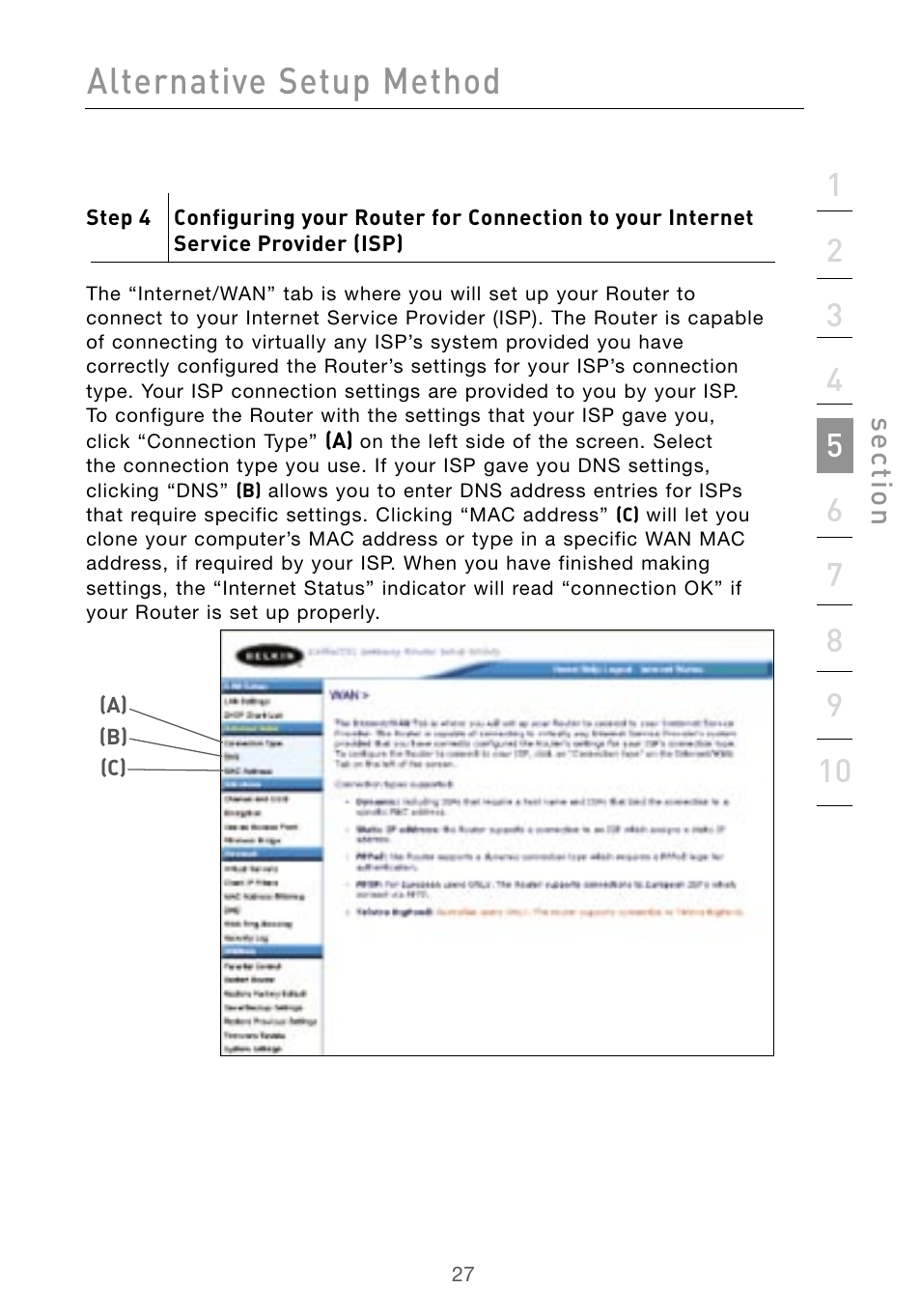 Alternative setup method | Belkin Wireless G Desktop Card F5D7000 User Manual | Page 29 / 116