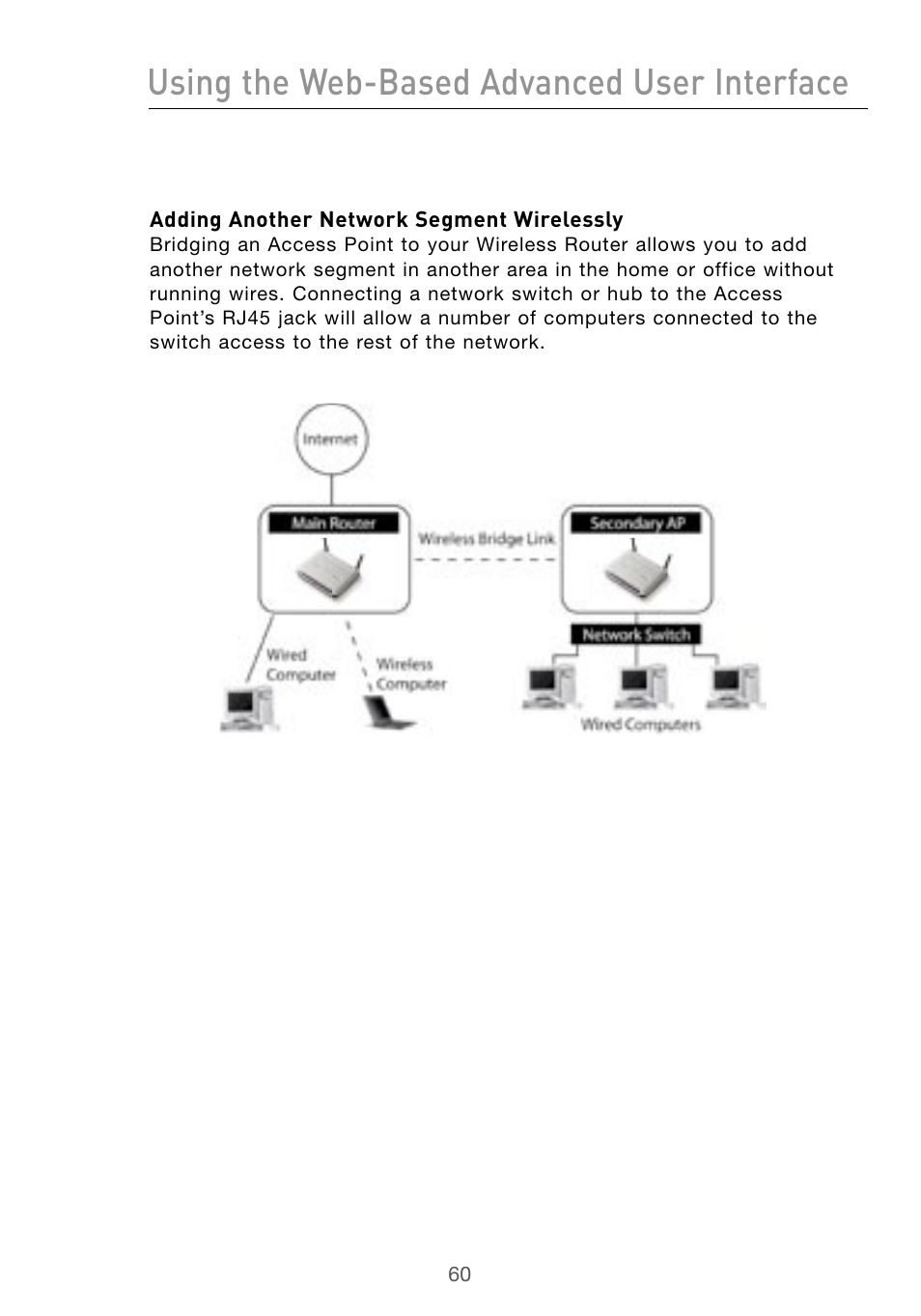 Using the web-based advanced user interface | Belkin Wireless G Desktop Card F5D7000 User Manual | Page 62 / 116