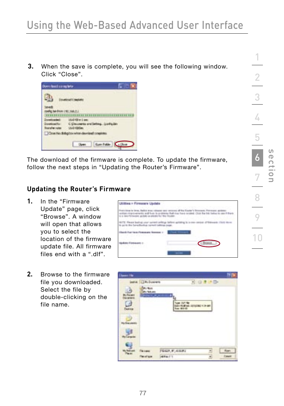 Using the web-based advanced user interface | Belkin Wireless G Desktop Card F5D7000 User Manual | Page 79 / 116