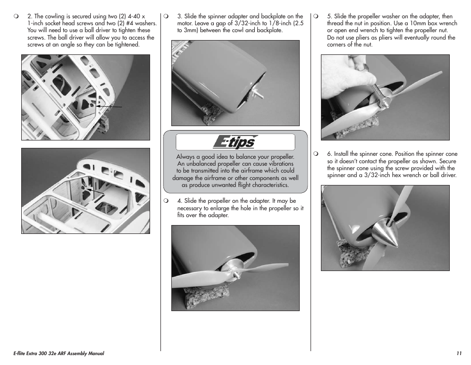 E-flite Extra 300 32e ARF User Manual | Page 11 / 36