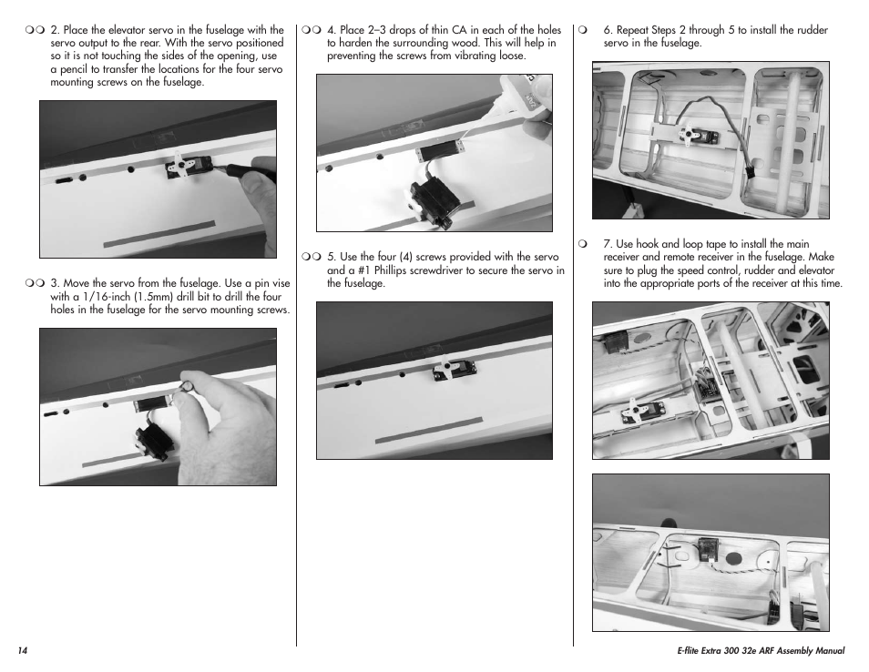 E-flite Extra 300 32e ARF User Manual | Page 14 / 36