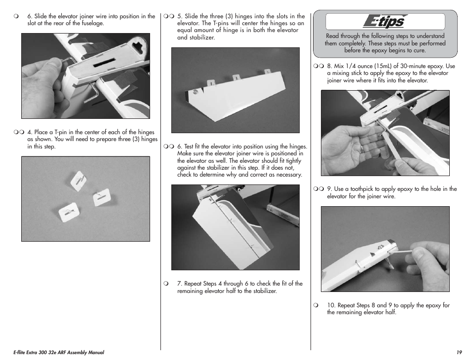 E-flite Extra 300 32e ARF User Manual | Page 19 / 36