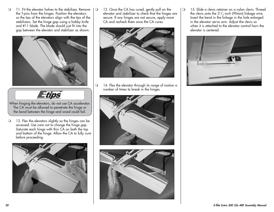 E-flite Extra 300 32e ARF User Manual | Page 20 / 36