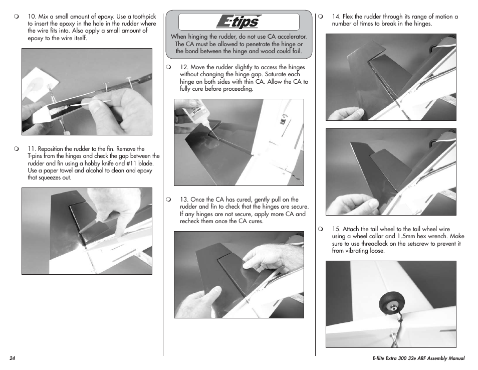 E-flite Extra 300 32e ARF User Manual | Page 24 / 36