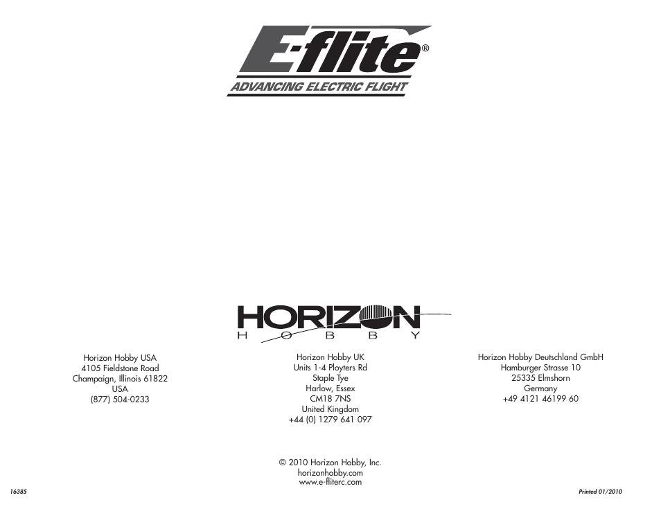 E-flite Extra 300 32e ARF User Manual | Page 36 / 36