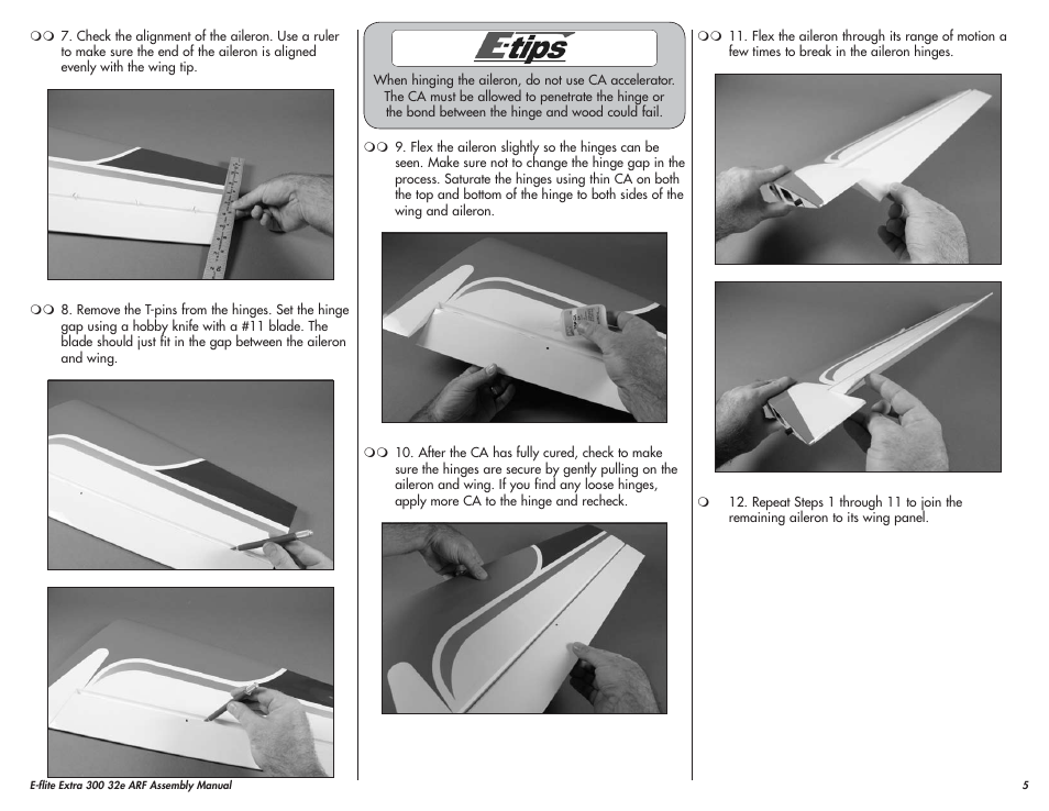 E-flite Extra 300 32e ARF User Manual | Page 5 / 36