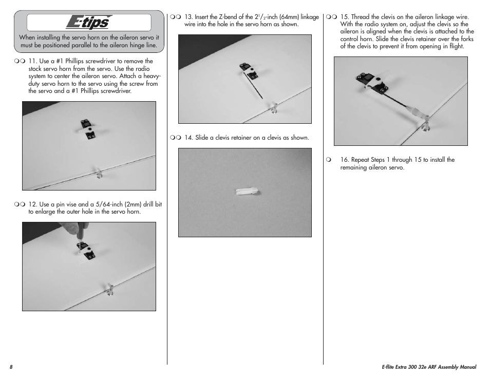 E-flite Extra 300 32e ARF User Manual | Page 8 / 36