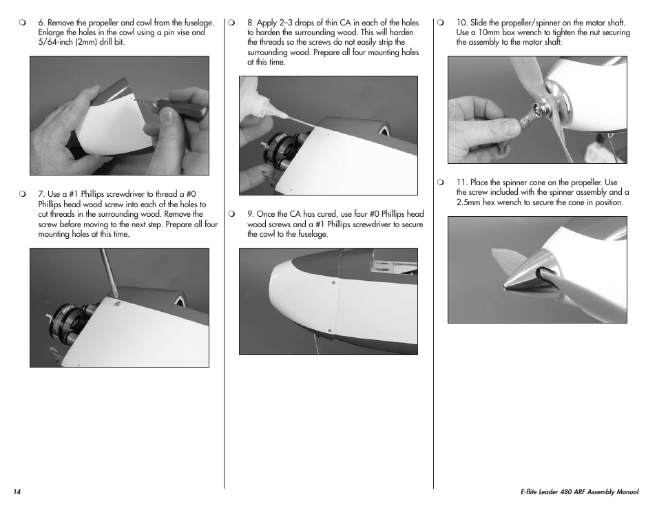 E-flite Leader 480 User Manual | Page 14 / 32