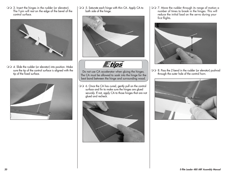 E-flite Leader 480 User Manual | Page 20 / 32