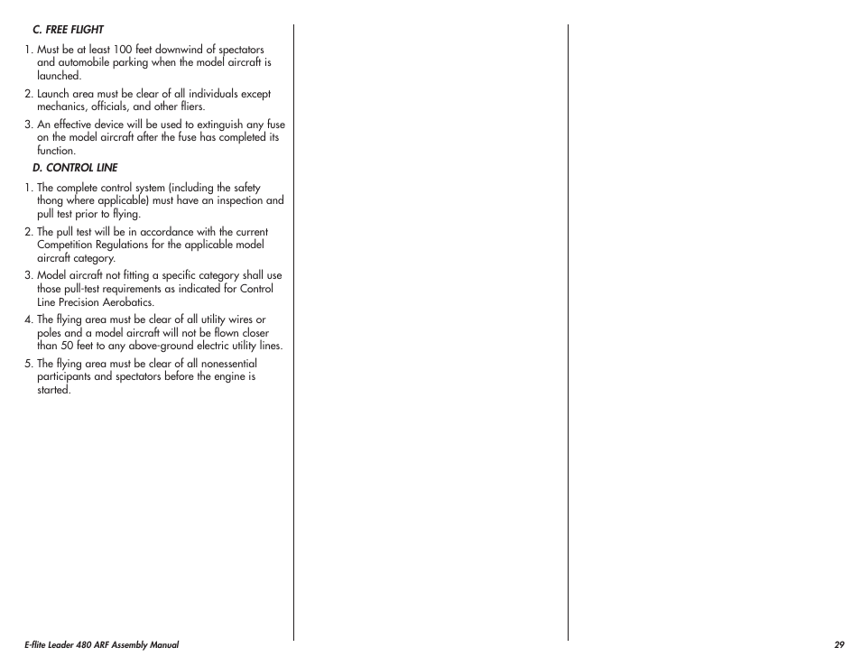 E-flite Leader 480 User Manual | Page 29 / 32