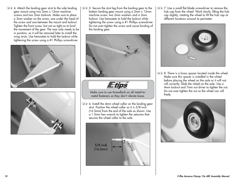 E-flite Aeronca Champ 15e ARF User Manual | Page 10 / 36