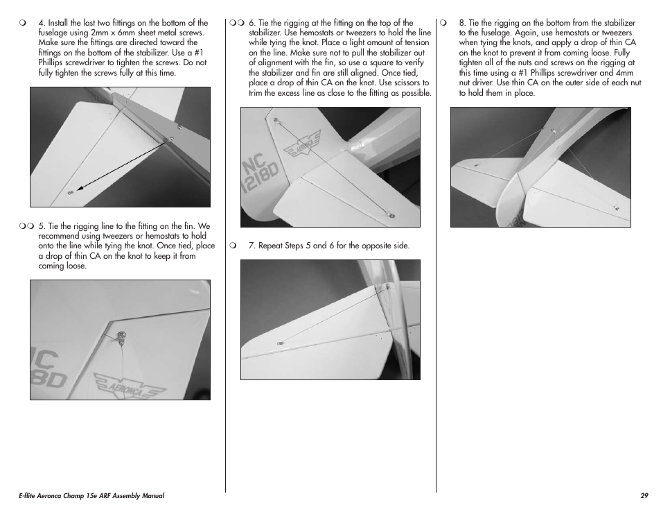 E-flite Aeronca Champ 15e ARF User Manual | Page 29 / 36