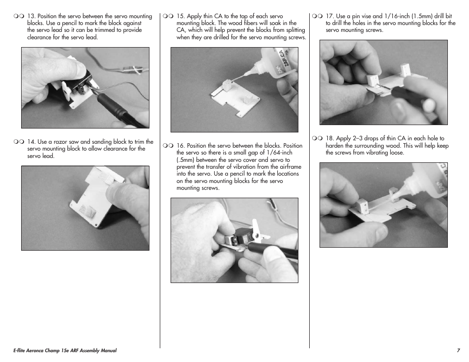 E-flite Aeronca Champ 15e ARF User Manual | Page 7 / 36