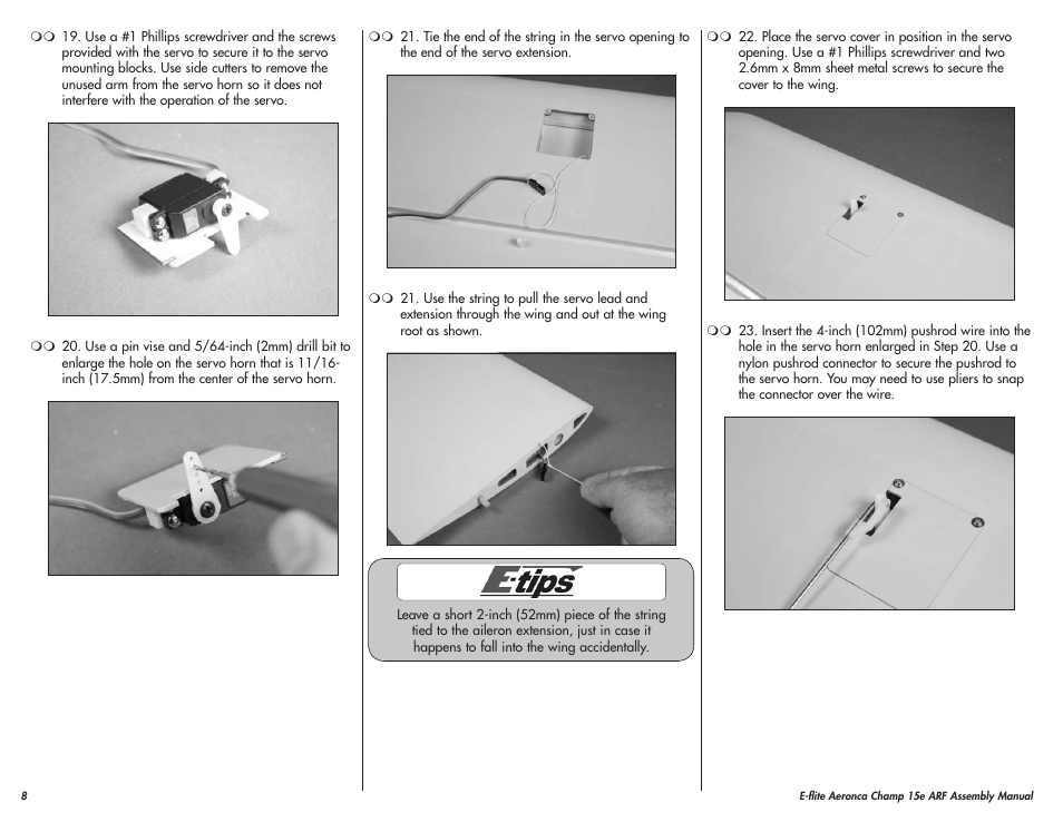 E-flite Aeronca Champ 15e ARF User Manual | Page 8 / 36