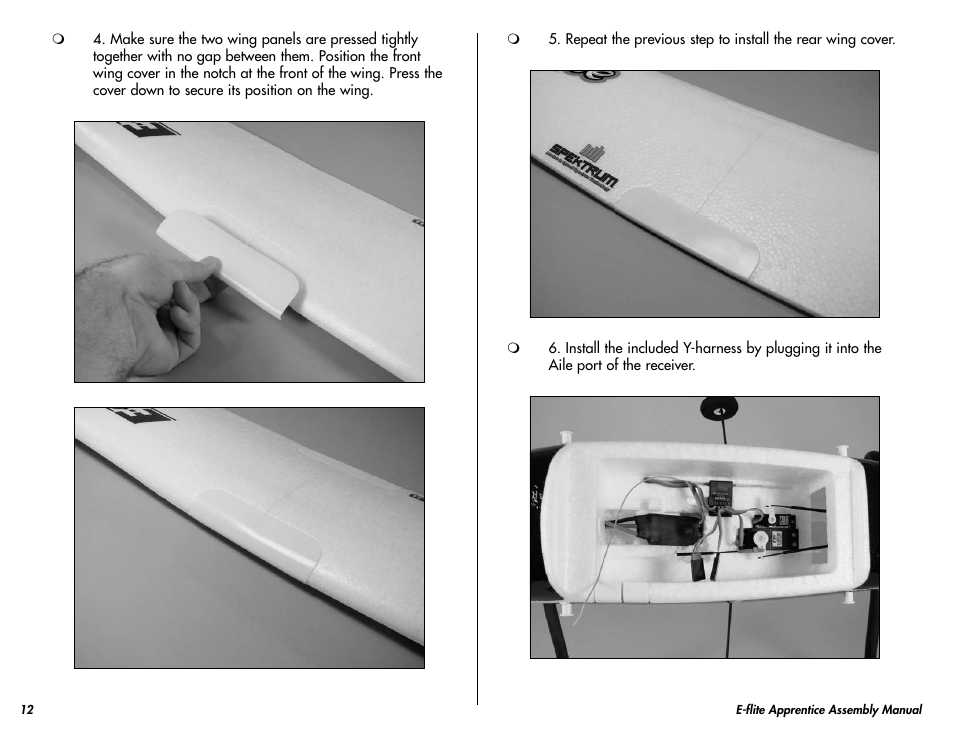 E-flite Apprentice 15e RTF with DX5e Radio User Manual | Page 12 / 48