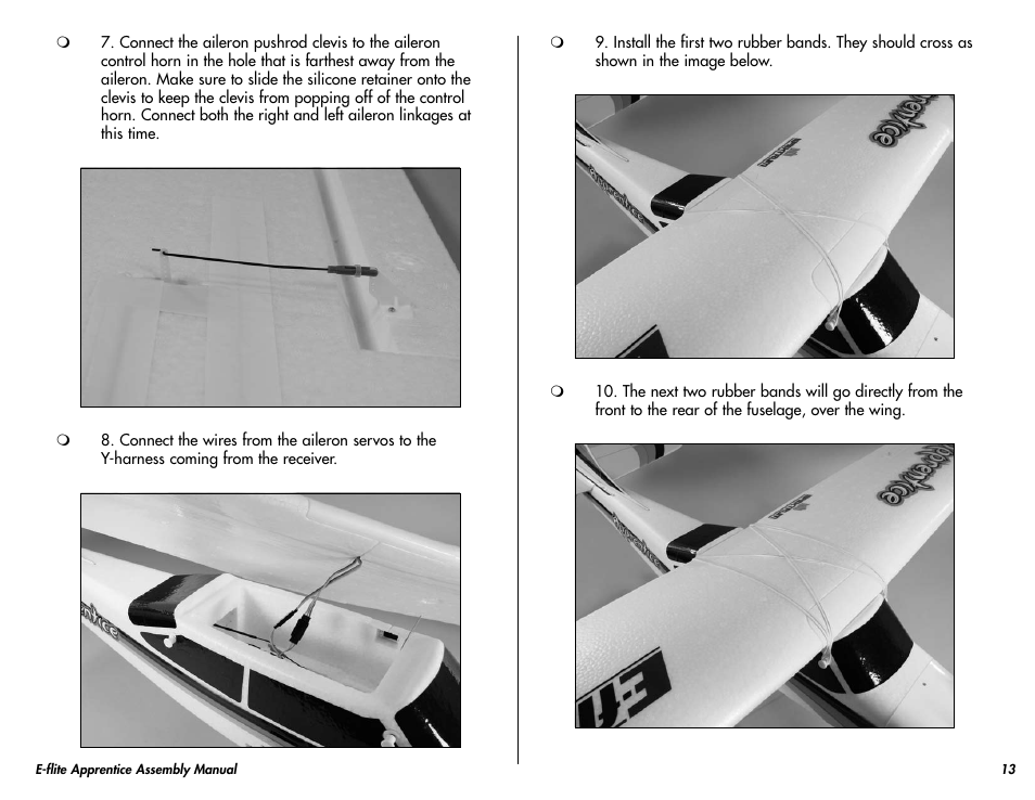 E-flite Apprentice 15e RTF with DX5e Radio User Manual | Page 13 / 48