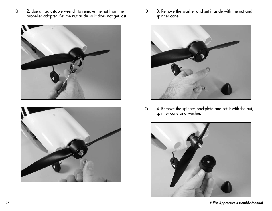 E-flite Apprentice 15e RTF with DX5e Radio User Manual | Page 18 / 48