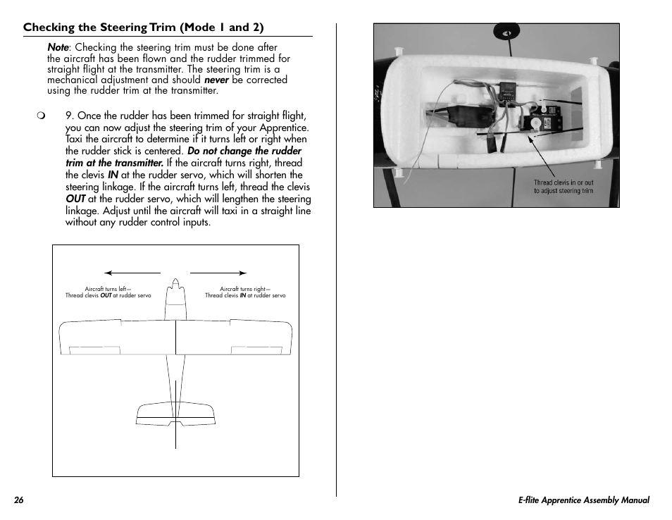 E-flite Apprentice 15e RTF with DX5e Radio User Manual | Page 26 / 48