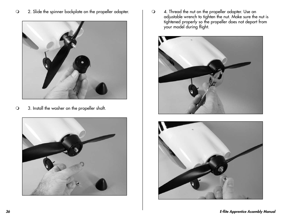 E-flite Apprentice 15e RTF with DX5e Radio User Manual | Page 36 / 48