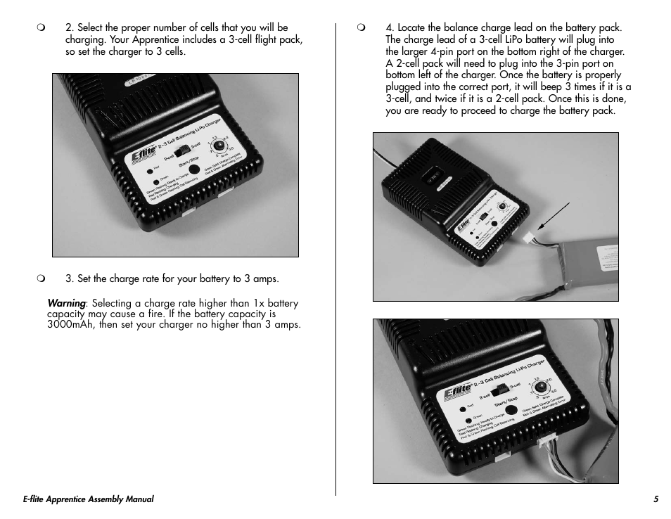 E-flite Apprentice 15e RTF with DX5e Radio User Manual | Page 5 / 48