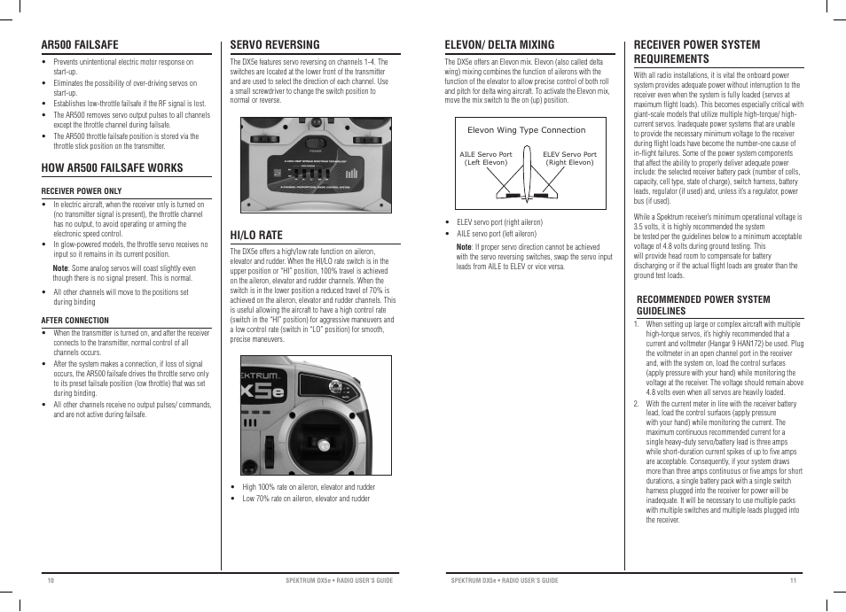 Spectrum 5-Channel Full Range DSM2 User Manual | Page 6 / 11