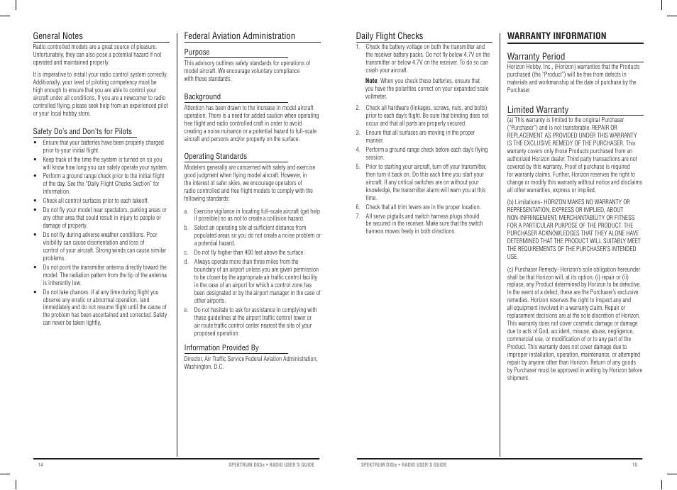 Spectrum 5-Channel Full Range DSM2 User Manual | Page 8 / 11