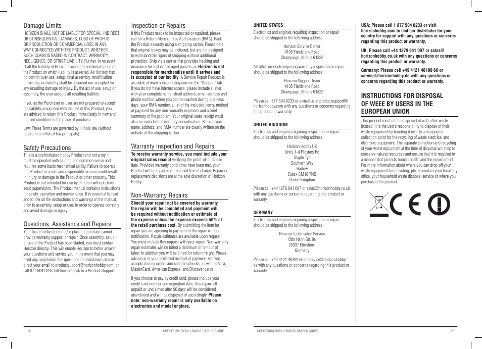 Spectrum 5-Channel Full Range DSM2 User Manual | Page 9 / 11