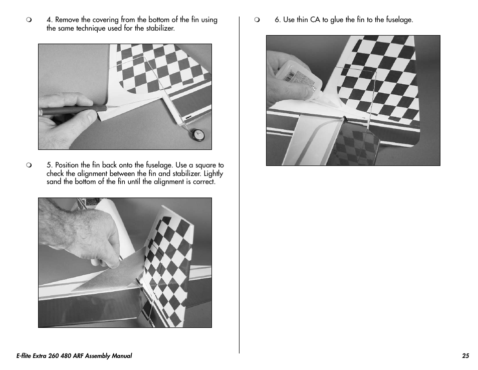 E-flite Extra 260 3D 480 ARF User Manual | Page 25 / 36