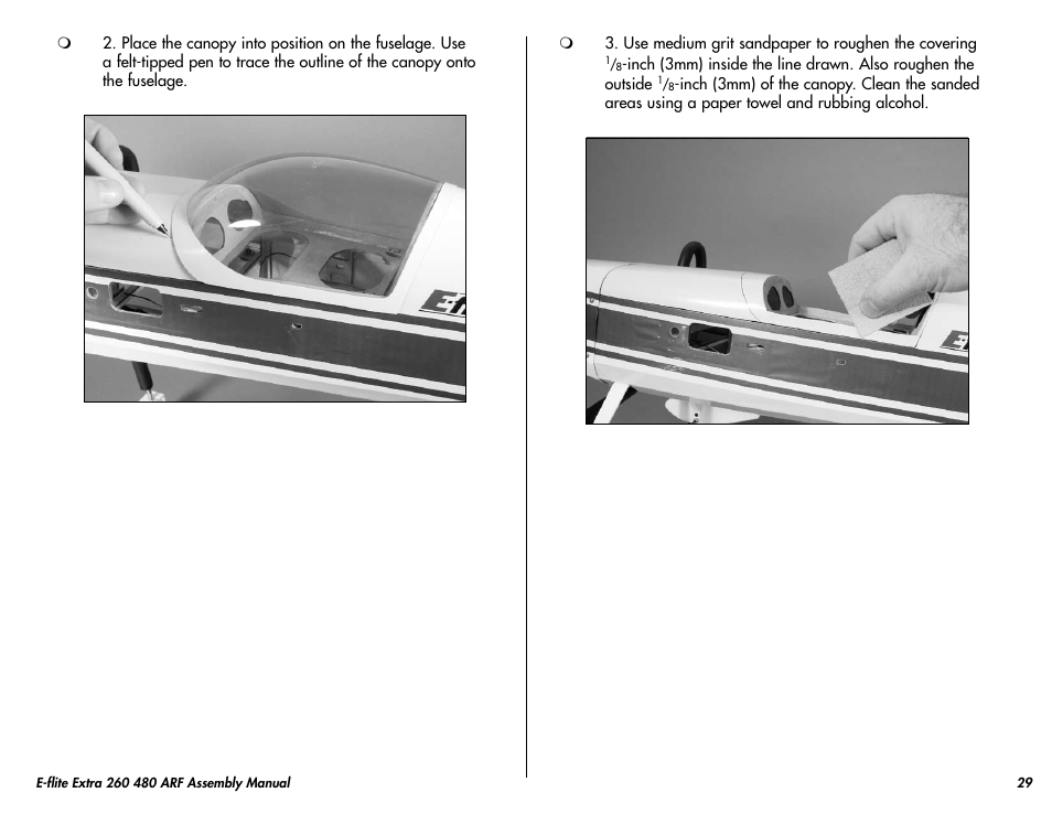 E-flite Extra 260 3D 480 ARF User Manual | Page 29 / 36