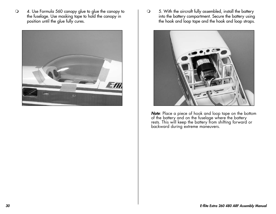 E-flite Extra 260 3D 480 ARF User Manual | Page 30 / 36
