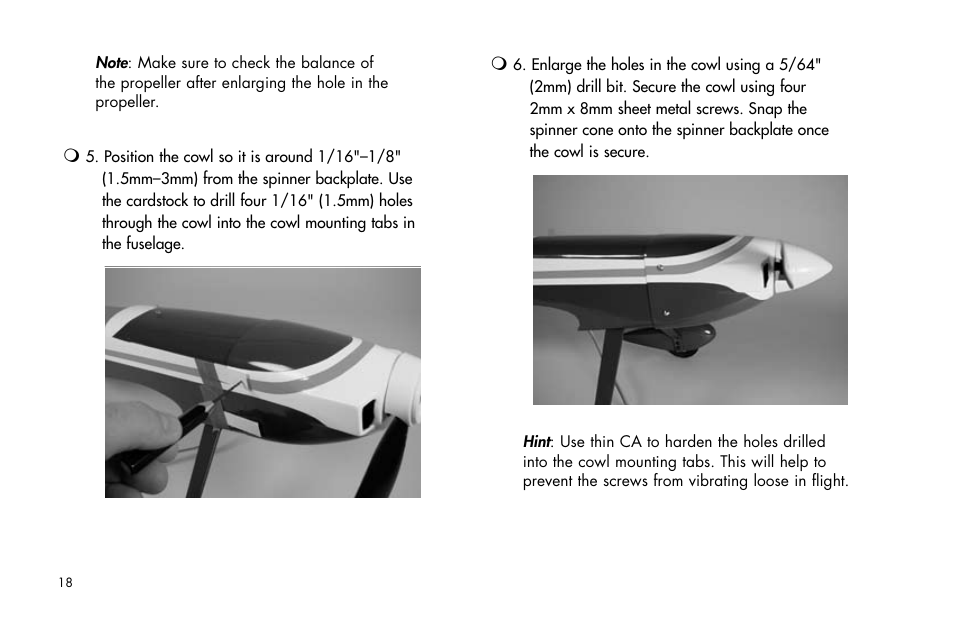 E-flite Mini Pulse XT ARF User Manual | Page 18 / 36